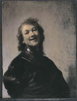 A more cheerful pose, also from ca., REMBRANDT Harmenszoon van Rijn